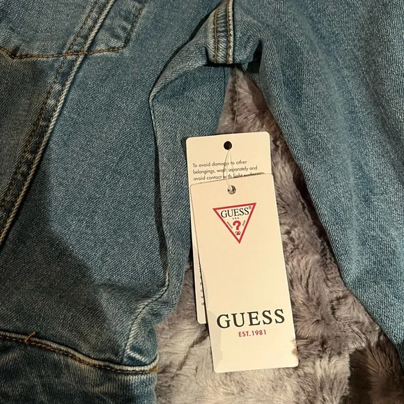 NWT Guess Blue space wash long sleeve denium dress sz SM - Picture 5 of 13